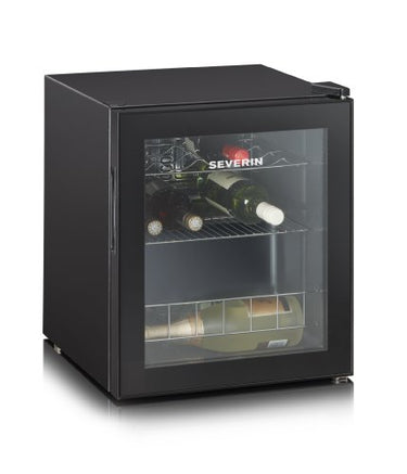 SEVERIN wine cooler, wine cooler for 15 bottles, continuously adjustable temperature; elegant and practical design, 46 l capacity, black, KS 9889 on sale